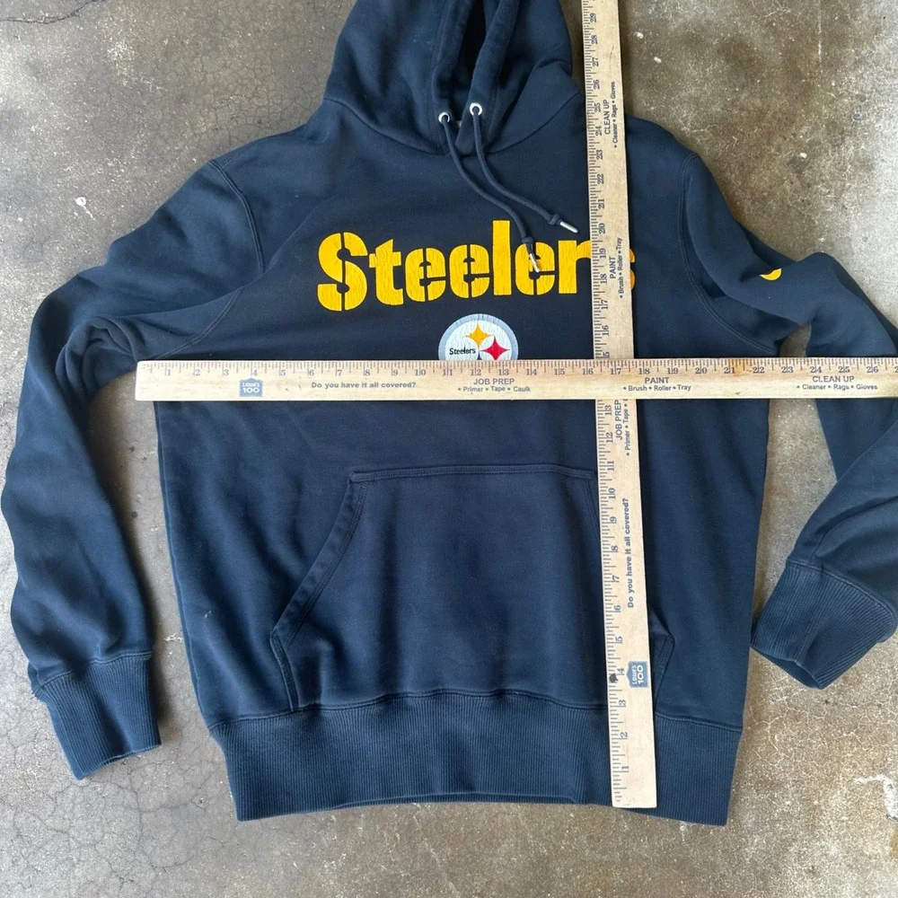 Nike Hoodie Men Medium Black Excellent Pittsburgh Steelers Pullover Graphic Logo